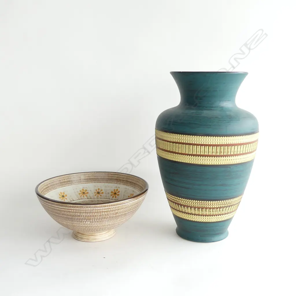 VINTAGE GERMAN BOWL & VASE H.310mm Image 1++