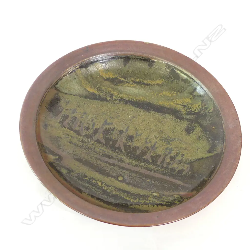 PETER STICHBURY LGE SHALLOW BOWL 375mm dia A.F (2 small chips) Image 1++