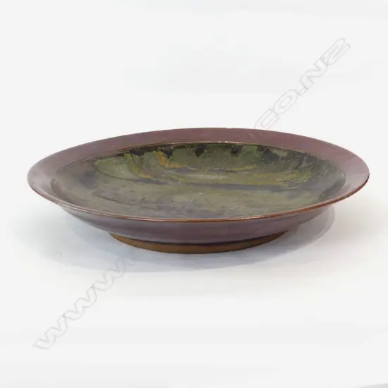 PETER STICHBURY LGE SHALLOW BOWL 375mm dia A.F (2 small chips)