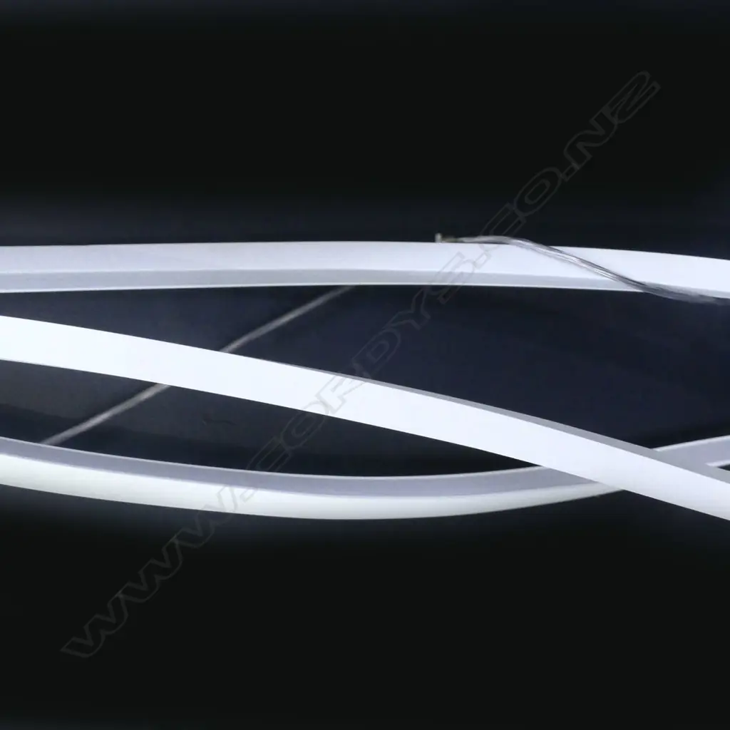 NEMO 'IN THE WIND'; CONTEMPORARY TWISTED WHITE METAL HORIZONTAL PENDANT LIGHT H.1800mm Image 1++