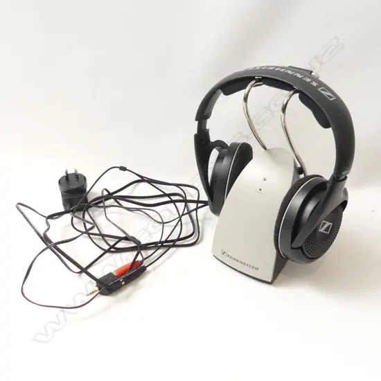 SENNHEISER WIRELESS HEADPHONES WITH CHARGER & STAND - IN ORIGINAL BOX