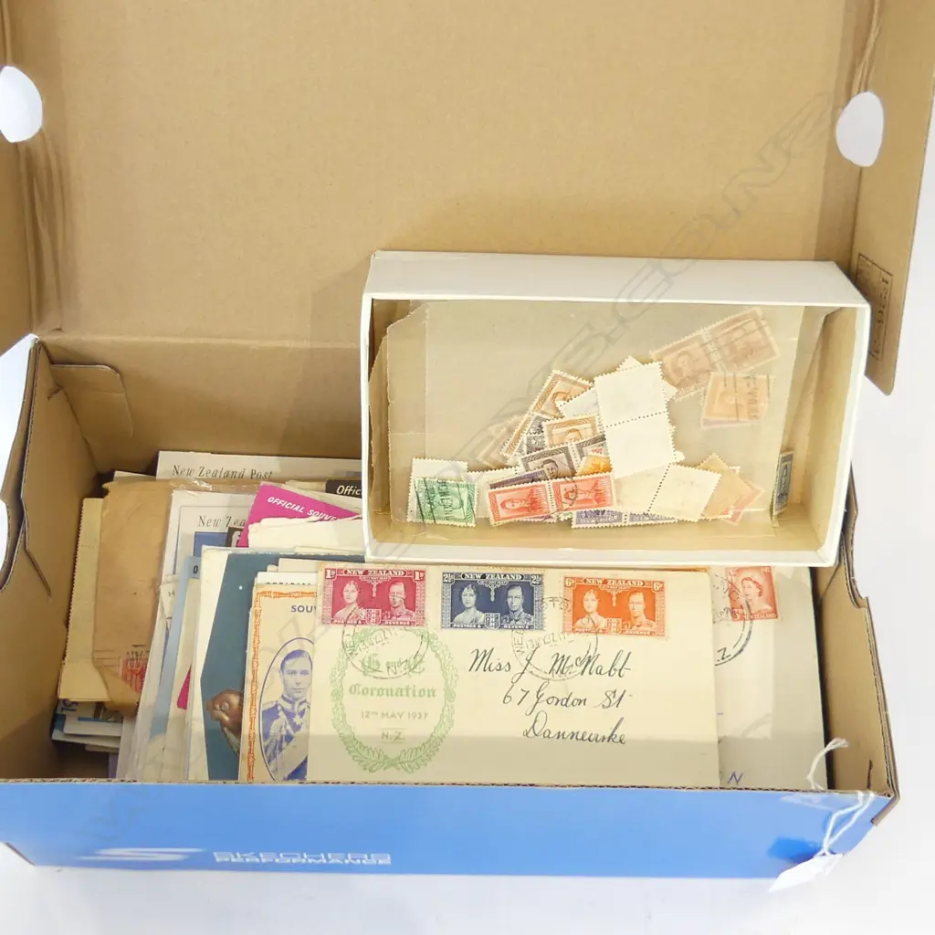BOX VARIOUS ASST STAMPS & FDC'S Image 1++