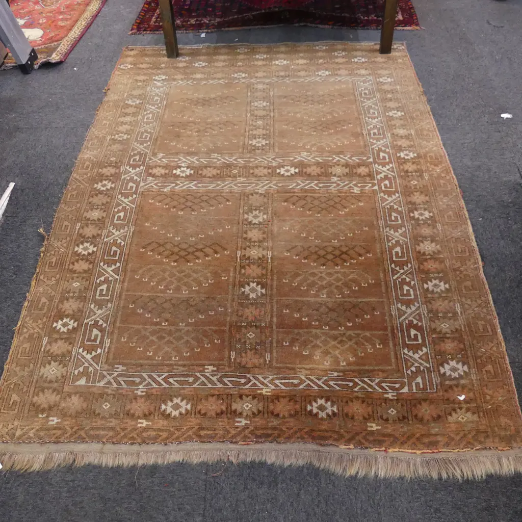 ANTIQUE TURKMENISTAN HAND KNOTTED TEKKE ENSI (RUG) Image 1++