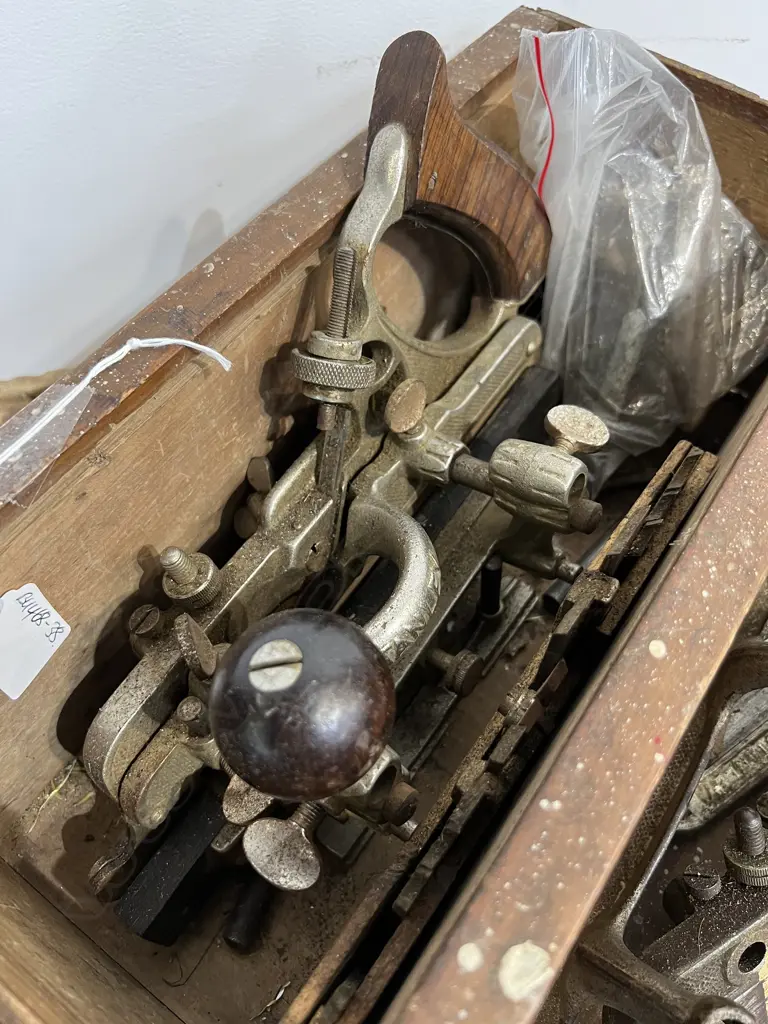 2 x STANLEY No.45 WOOD PLANES W BLADES + EXTRAS + original pamphlet Image 1++