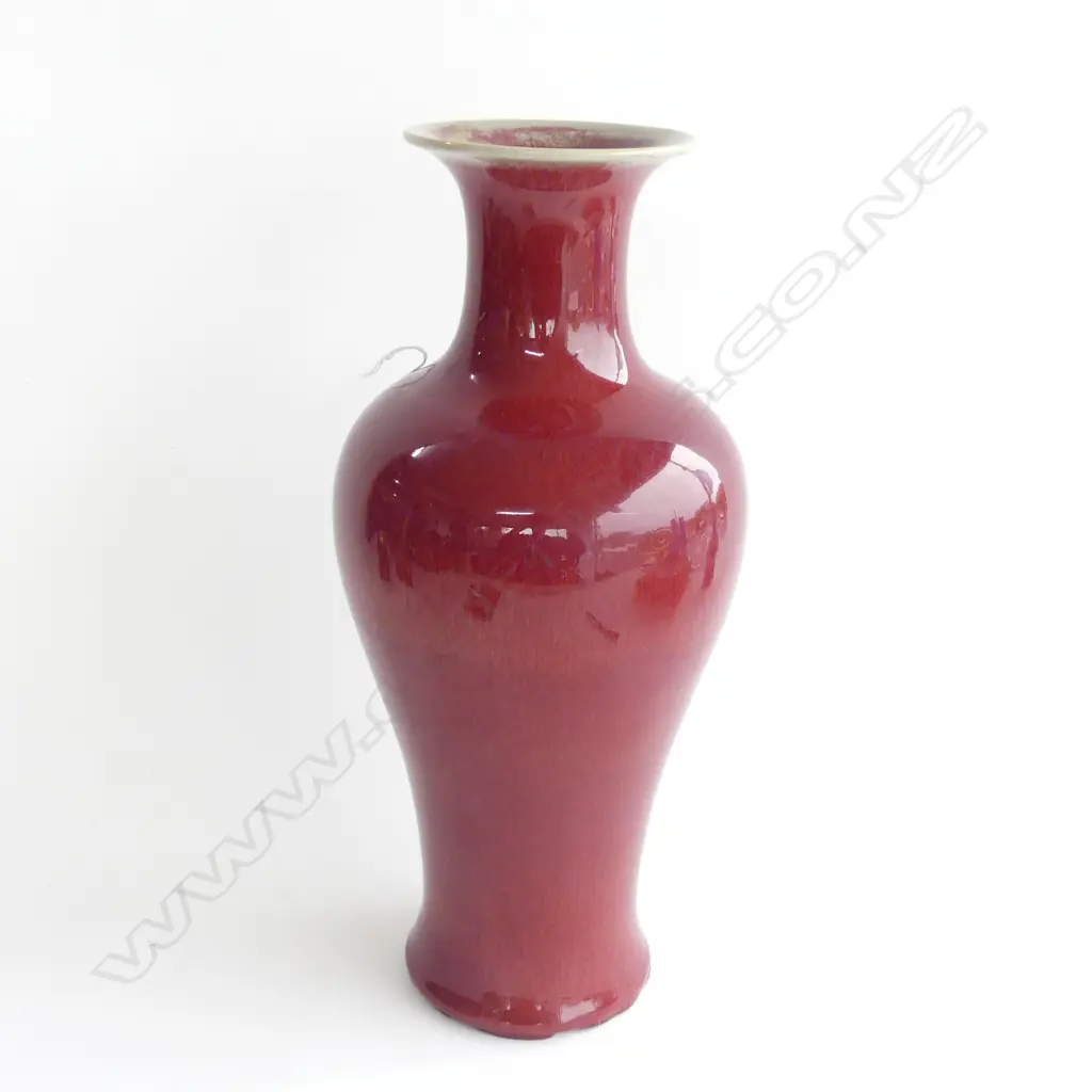 A Large Chinese copper red baluster vase, Image 1++