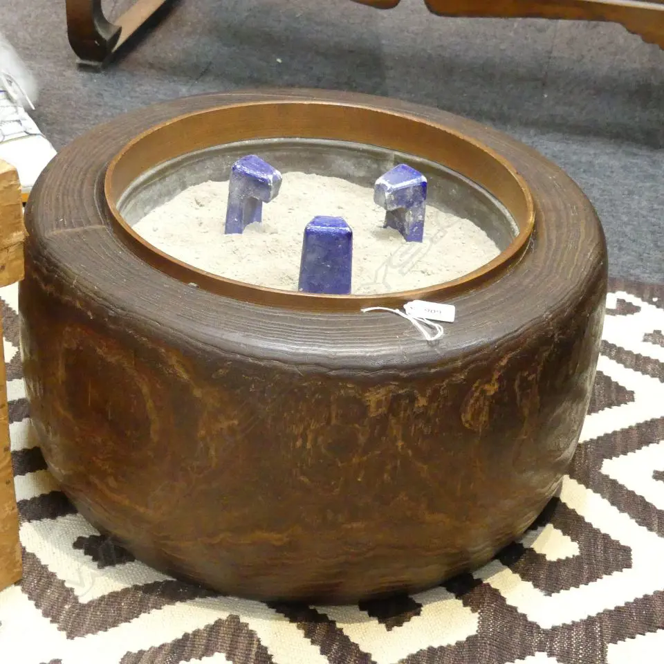 PAULOWNIA WOOD HIBACHI 1930’S COPPER LINED. H.265mm W.500mm Image 1++