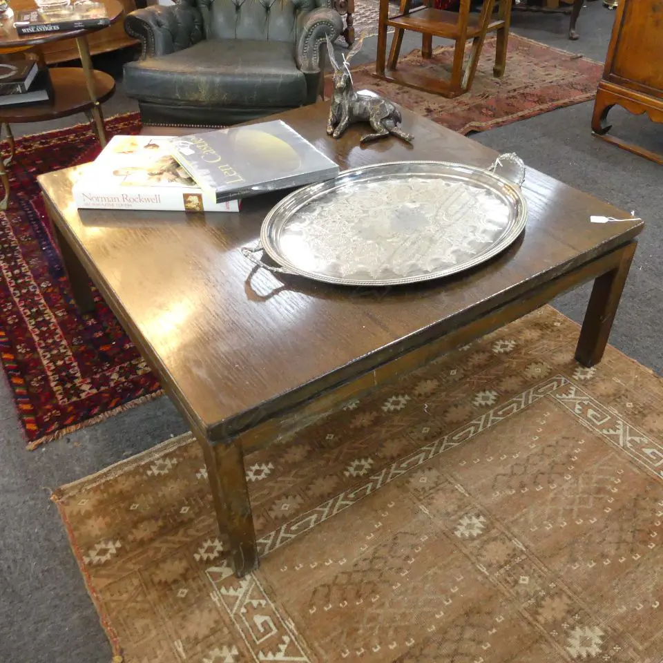 SQUARE WOODEN COFFEE TABLE 1050 MM SQ Image 1++