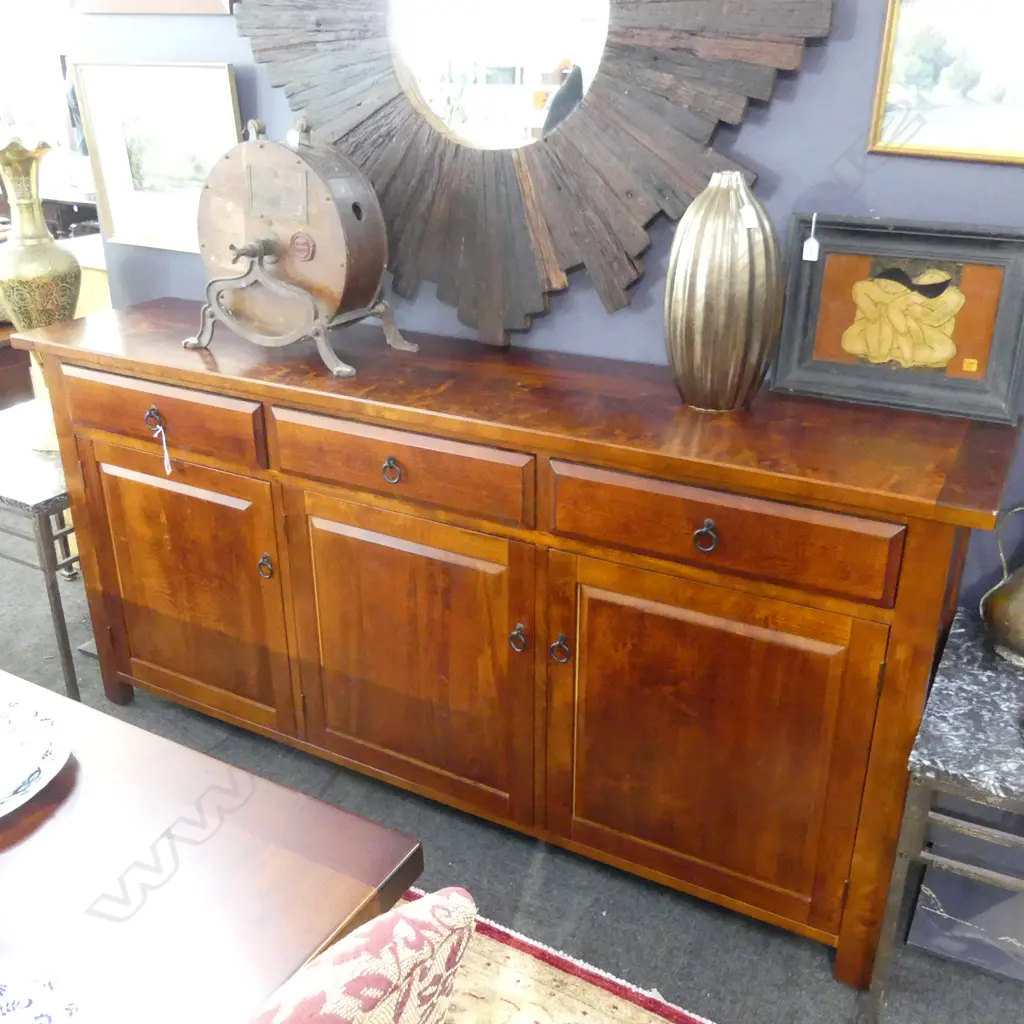 MAHOGANY STAINED SIDEBOARD; OTAGO FURN. Co. 2000x460x950mm Image 1++
