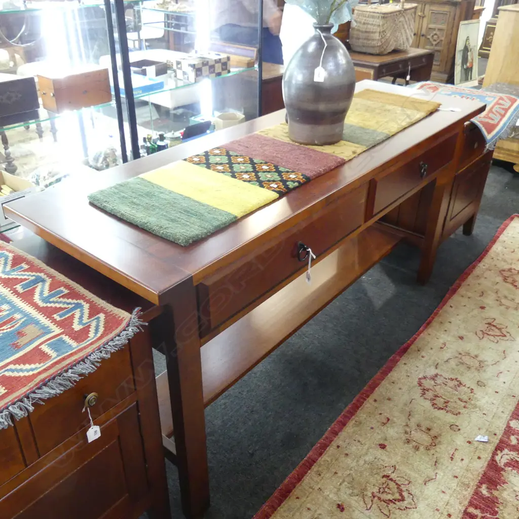 MAHOGANY STAINED CONSOLE / HALL TABLE; OTAGO FURN. Co. AF 1600x520x785mm... Image 1++