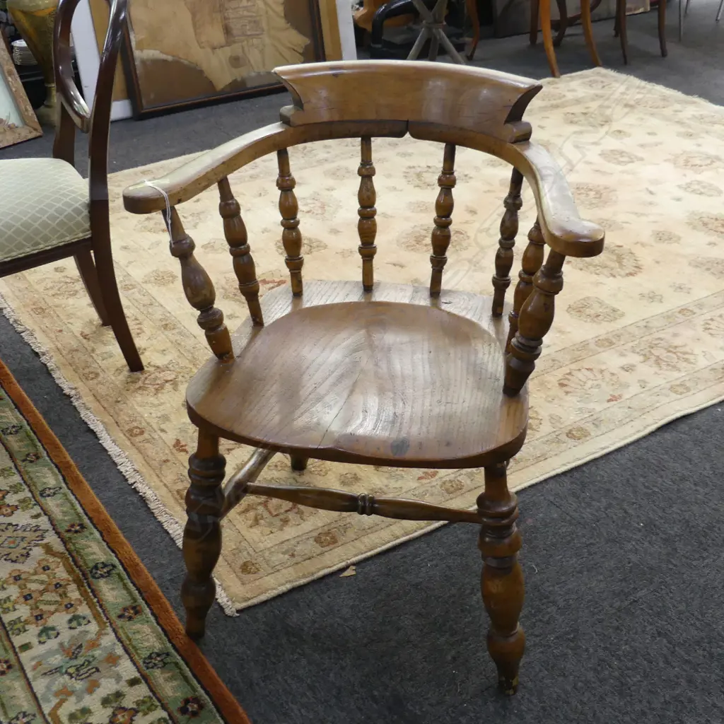 VICTORIAN SMOKERS BOW CHAIR a little borer Image 1++