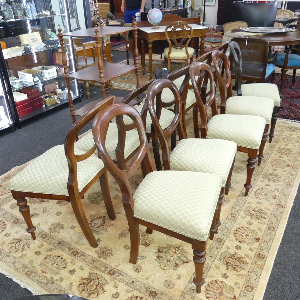 10 BALLOON BACK DINING CHAIRS Image 1++