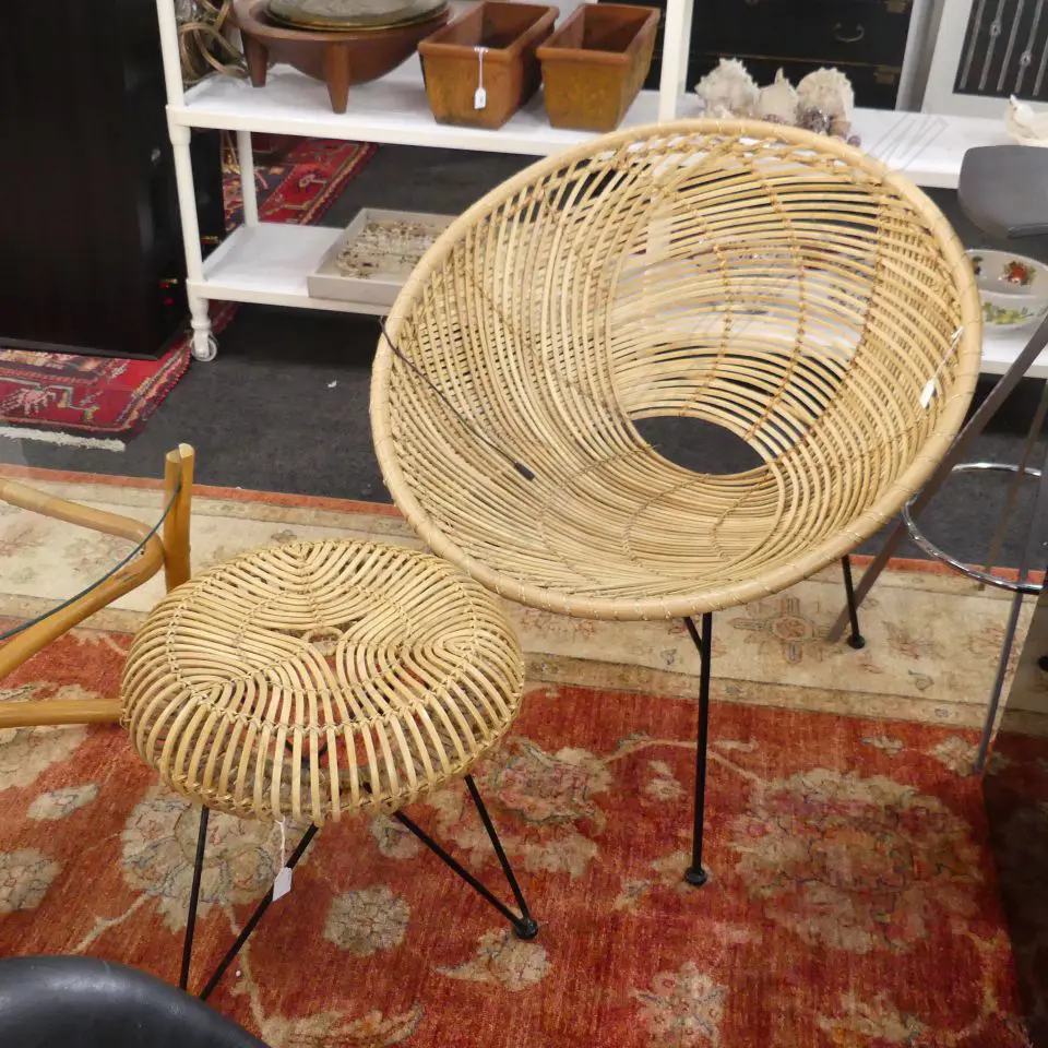 DESIGNER TESSUTI RATTAN CHAIR (H.800mm) & STOOL (470 x 440mm) Image 1++