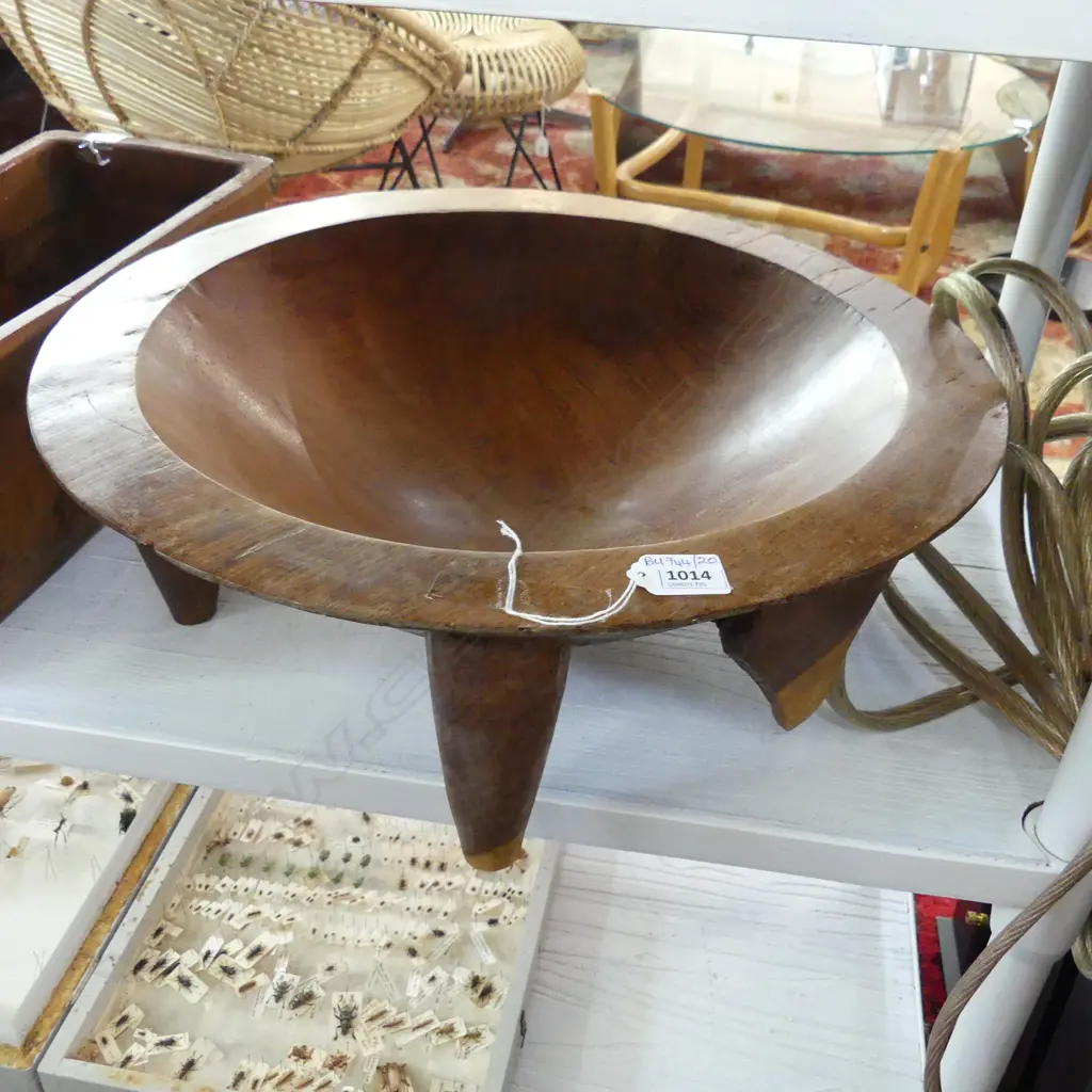 LGE CARVED WOODEN KAVA BOWL 470mm dia Image 1++