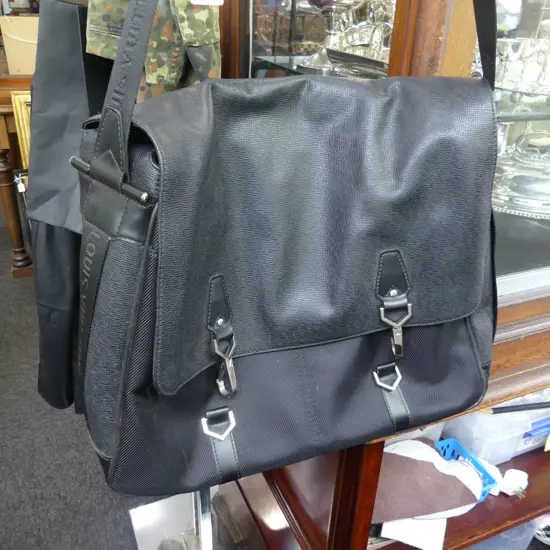LOUIS VUITTON? SHOULDER BAG; BLACK EPI LEATHER