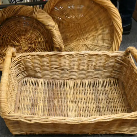 3 WOVEN BASKETS W.650mm