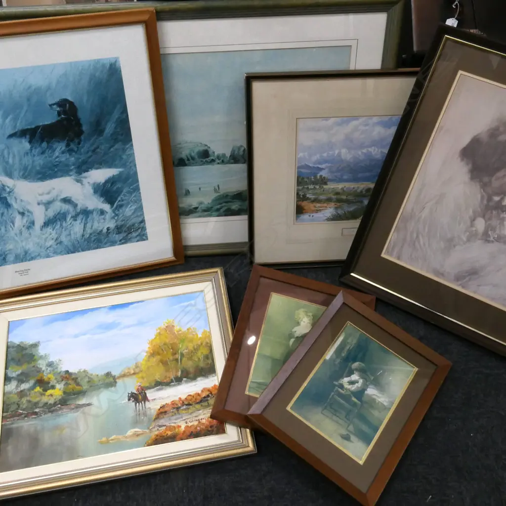 BOT LOT ASST. ARTWORKS; PRINTS; HODGEKINS, MONET, OIL ETC Image 1++