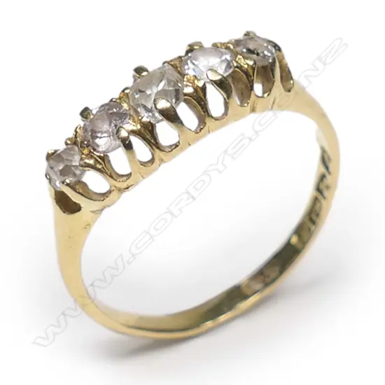 A vintage 18ct yellow gold and diamond ring,