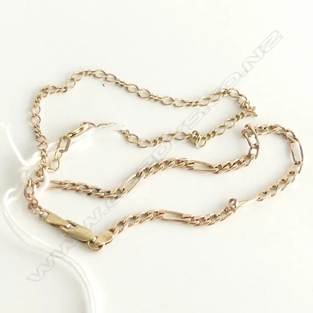TWO 9ct. GOLD BRACELETS 6gm Image 1++
