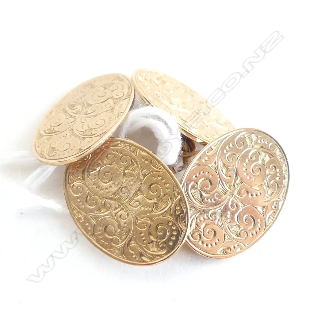 PR 9ct. GOLD CUFFLINKS 7.8gm. Image 1++