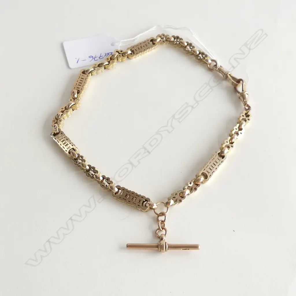 19thC 9ct. GOLD FANCY ALBERT CHAIN, 27.59gm Image 1++