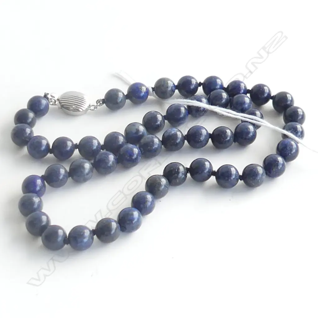 LAPIS LAZULI NECKLACE WITH .925 SILVER CLASP Image 1++