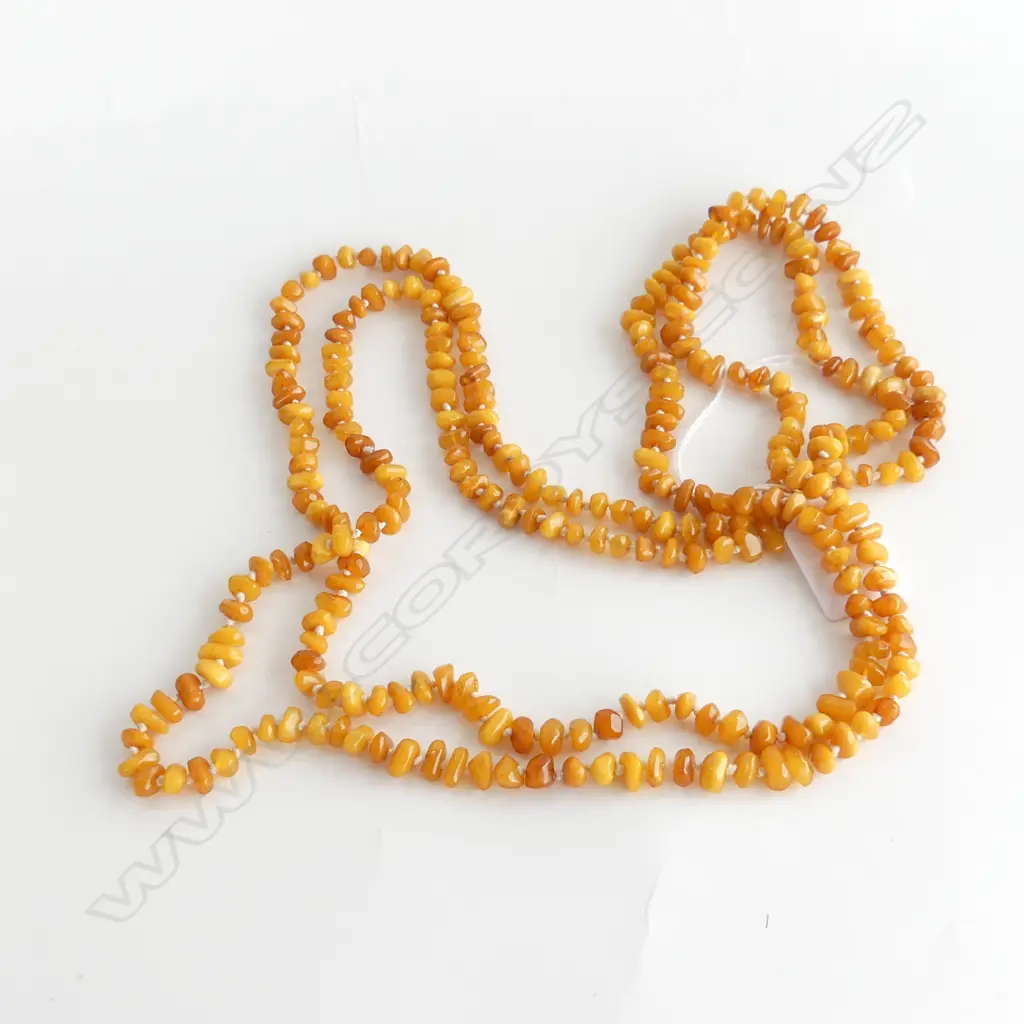 VERY LONG BUTTERSCOTCH AMBER NECKLACE  L.1800mm Image 1++