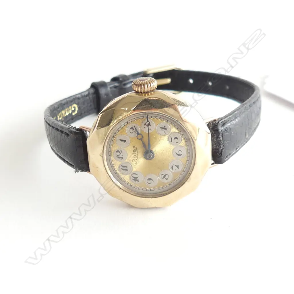 9ct. GOLD 1920'S LADY'S ROLEX WRISTWATCH, RUNNING Image 1++