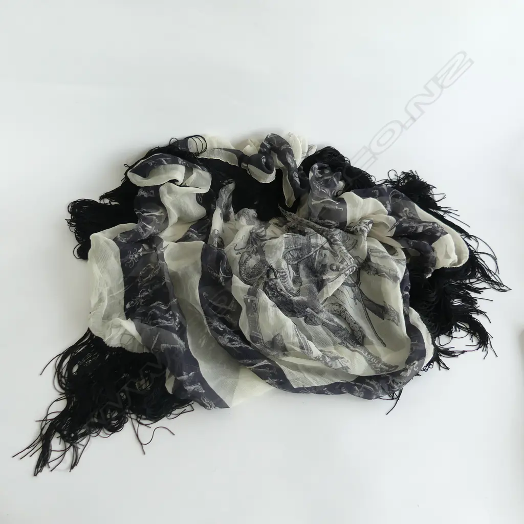 JEAN PAUL GAULTIER 'COPIRATE' SHAWL 1300 x 750mm Image 1++