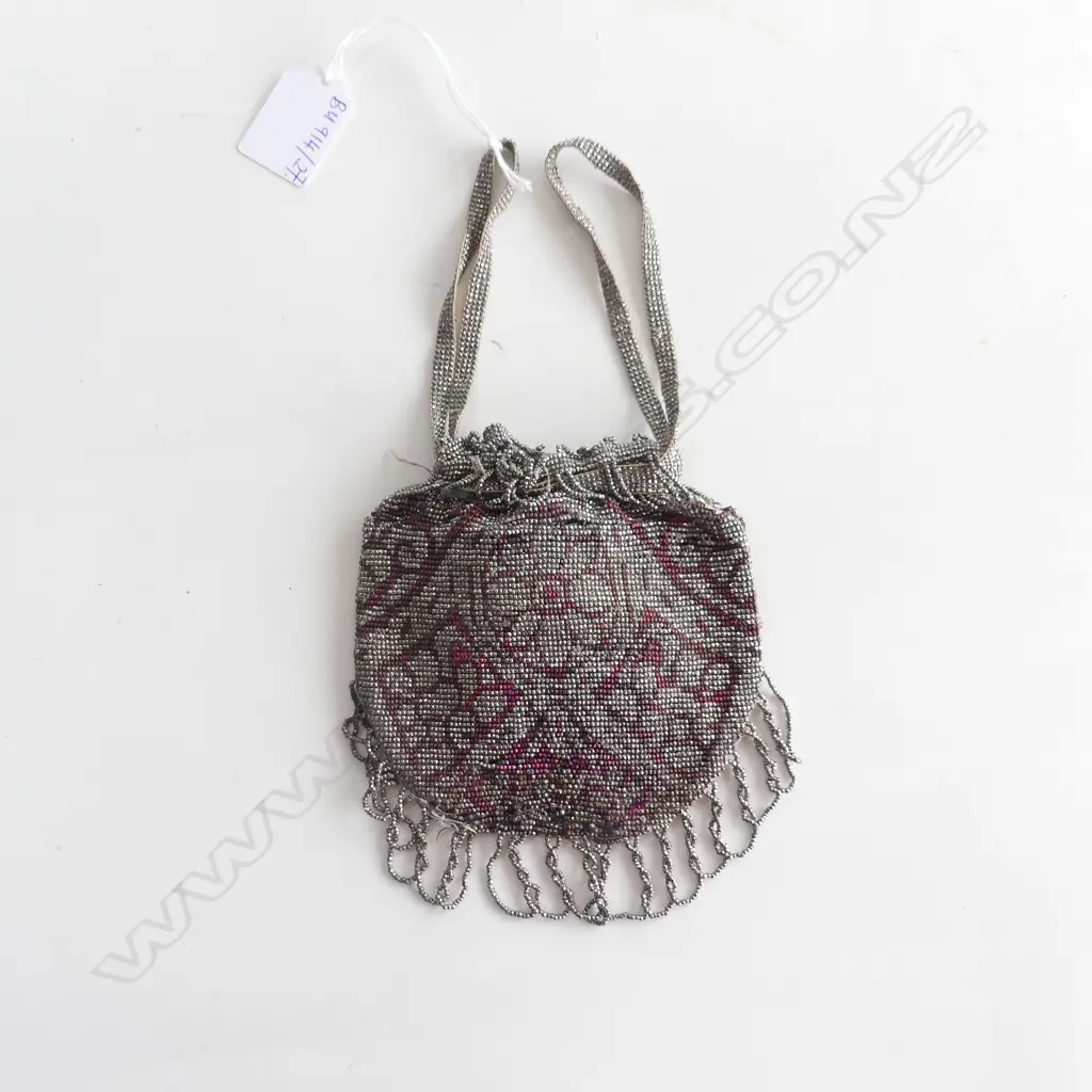 ANTIQUE BEADED BAG W.120mm Image 1++