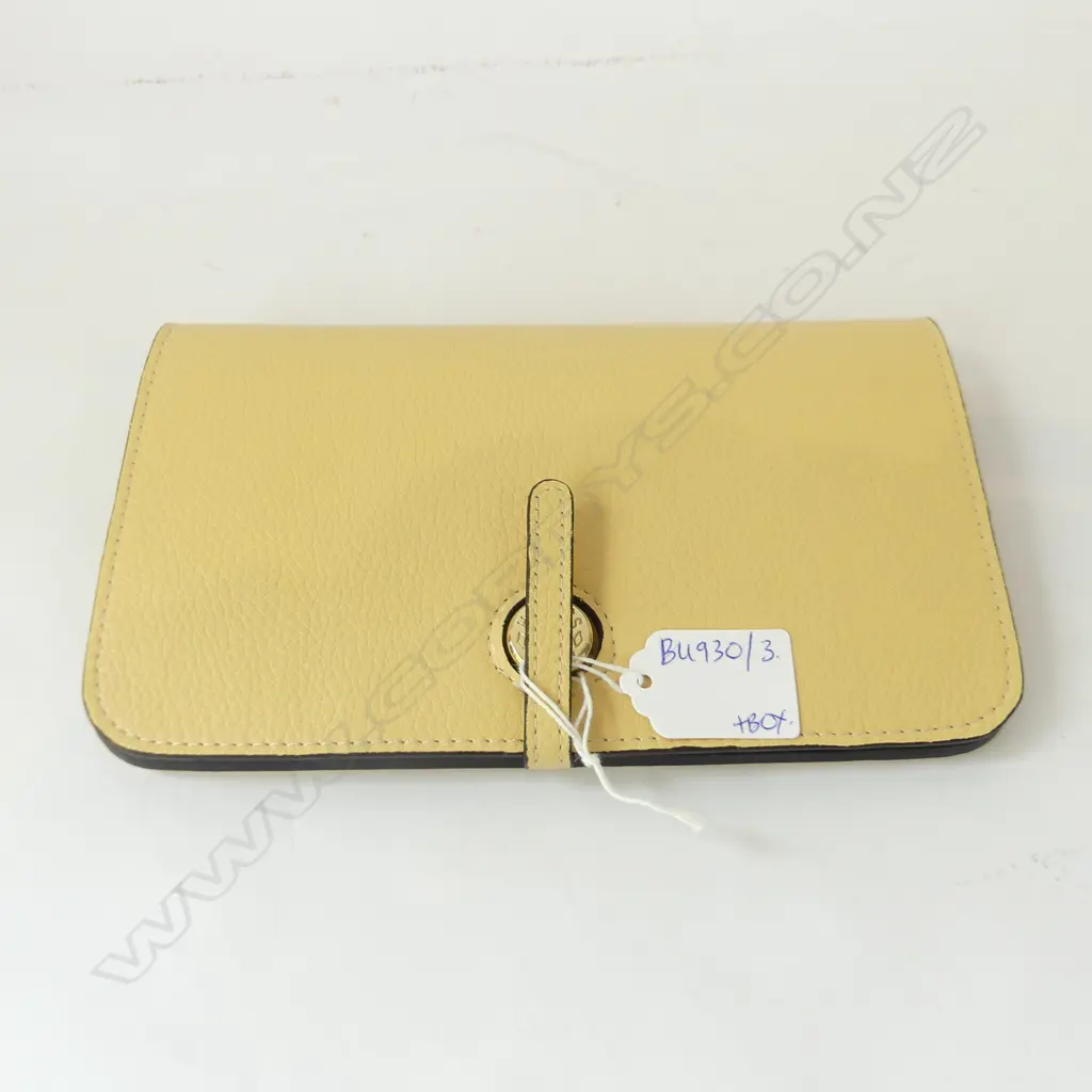 FAUX 'HERMES' DOGON LEATHER WALLET & COIN PURSE, BOXED Image 1++