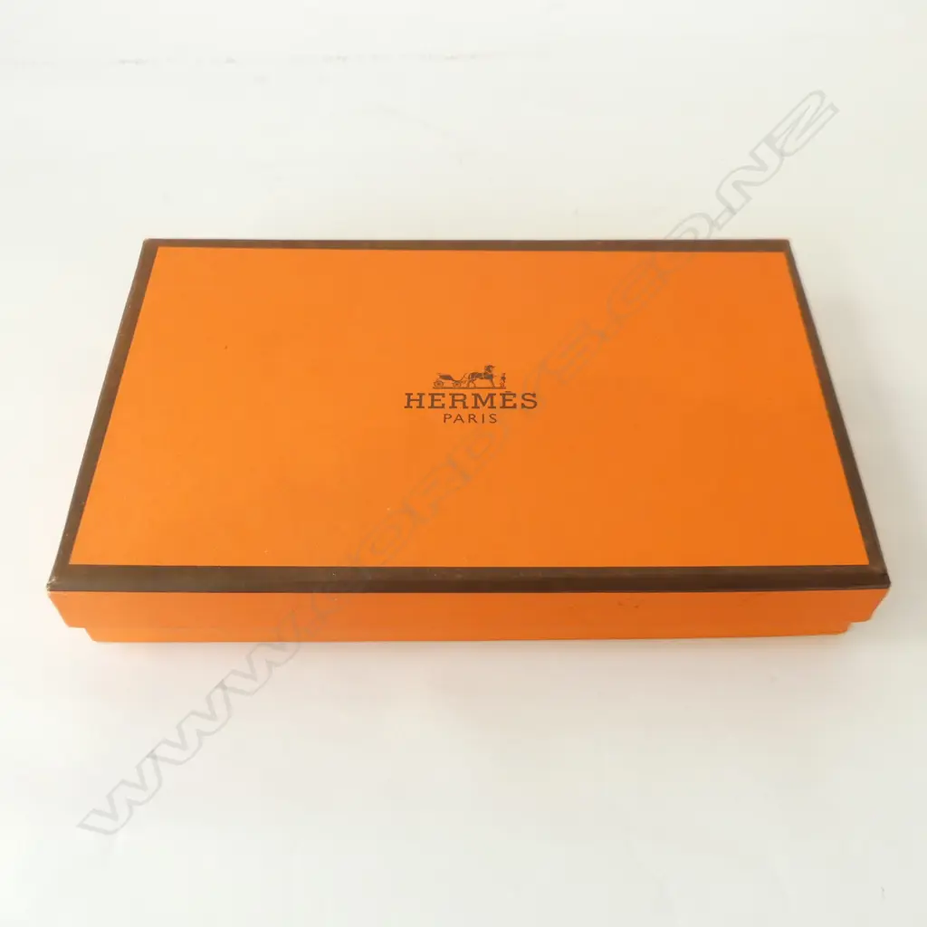 FAUX 'HERMES' DOGON LEATHER WALLET & COIN PURSE, BOXED Image 1++