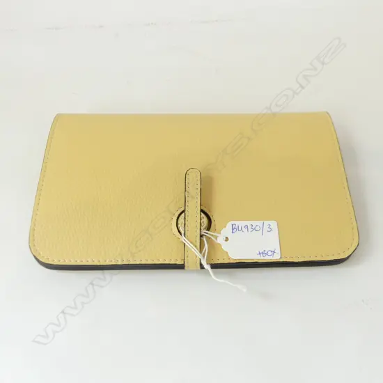 FAUX 'HERMES' DOGON LEATHER WALLET & COIN PURSE, BOXED