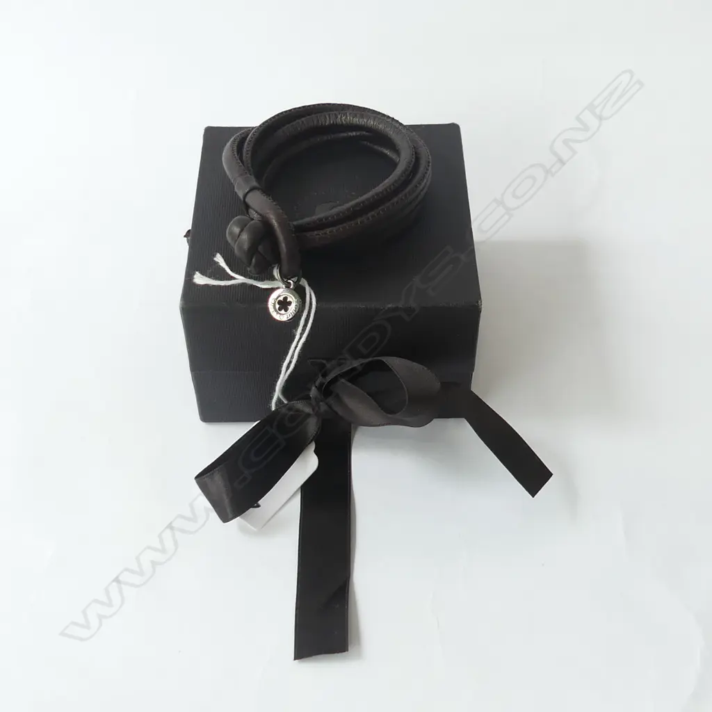 OLE LYNGGAARD COPENHAGEN LEATHER BRACELET, BOXED. $500 RETAIL Image 1++