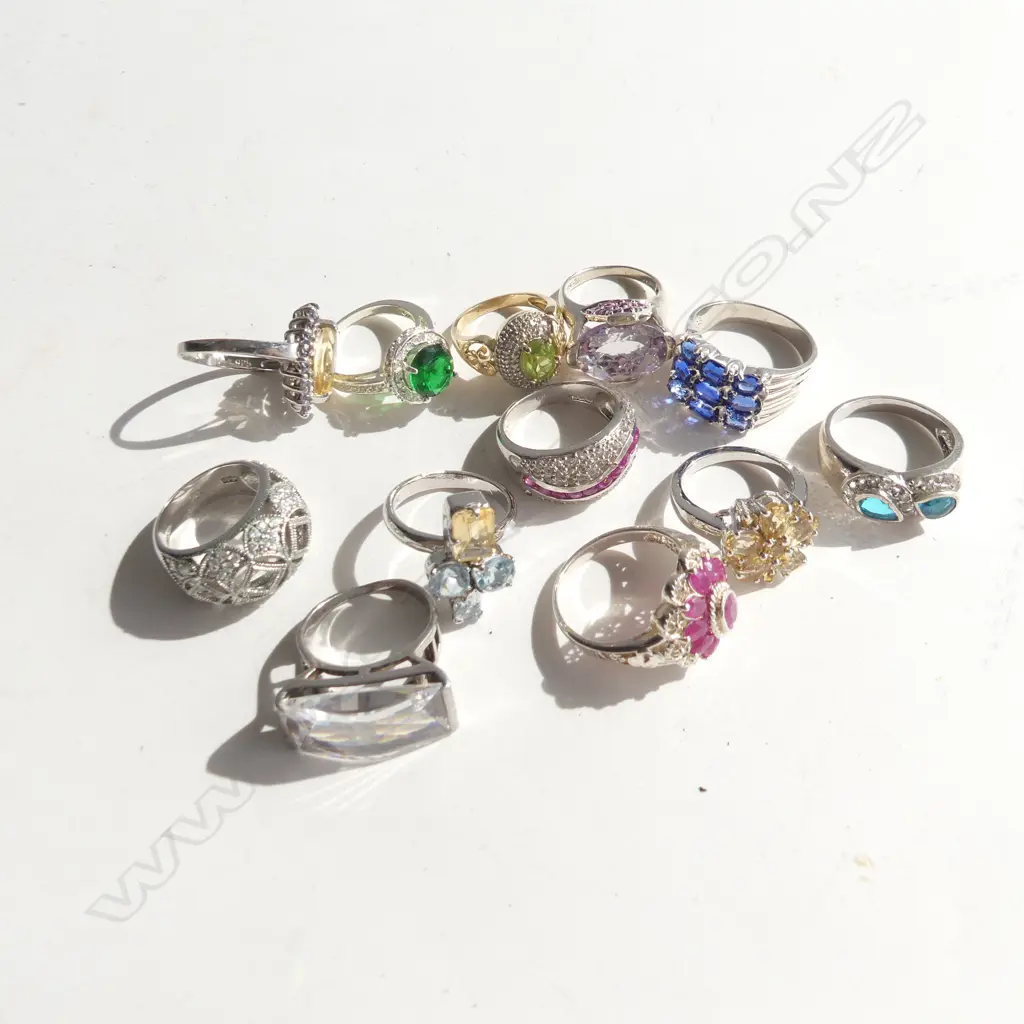 12 STG COSTUME RINGS 70gm. Image 1++