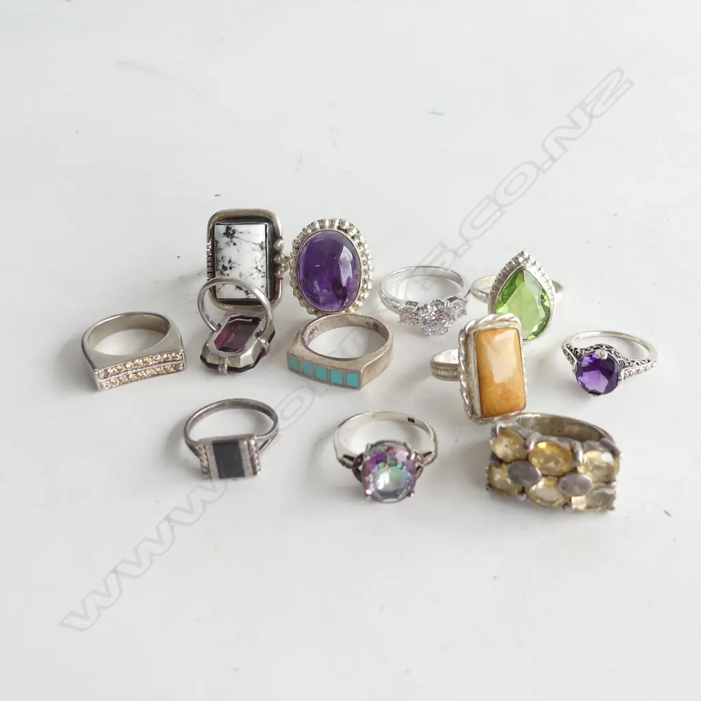 12 STG COSTUME RINGS 65gm. Image 1++