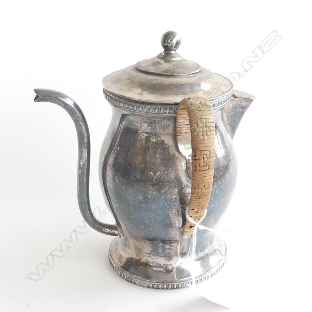 OLD SILVER PLATED PLAIN BELLIED ARGYLE c.1820 H.200mm Image 1++
