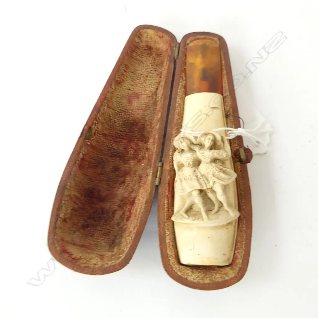 CASED MEERSHAM CIGAR HOLDER L.12Omm Image 1++