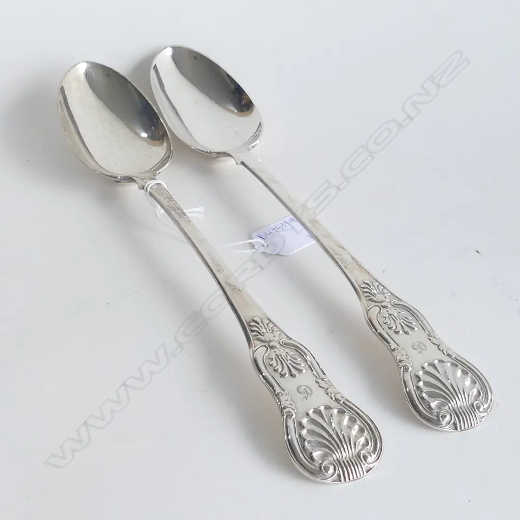 PR STG SILVER SERVING SPOONS LONDON 1857 319gm. Image 1++