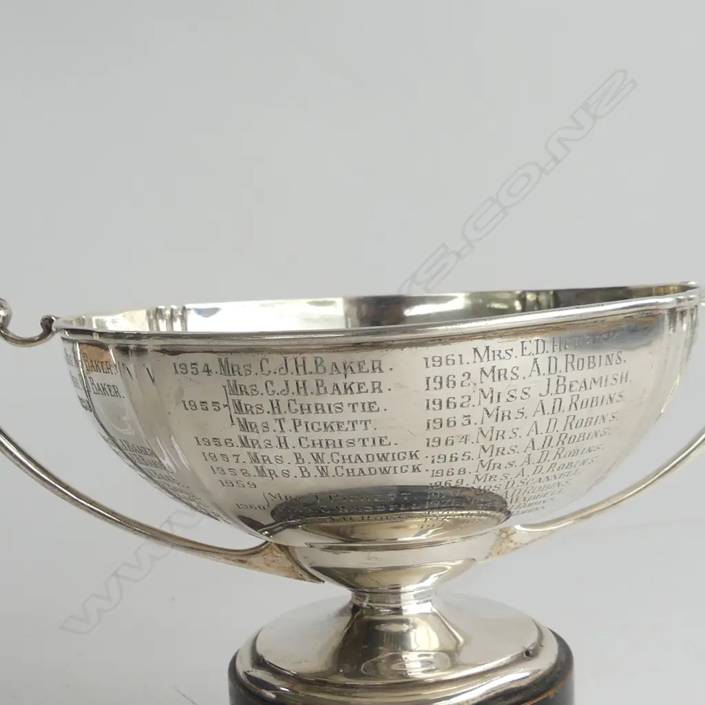 SILVER TROPHY BOWL Dia.160mm ON WEIGHTED BASE. TOTAL 615gms Image 1++