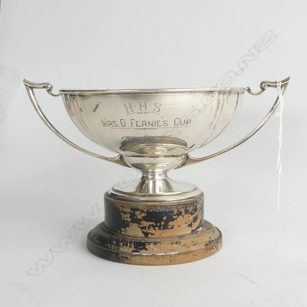 SILVER TROPHY BOWL Dia.160mm ON WEIGHTED BASE. TOTAL 615gms Image 1++