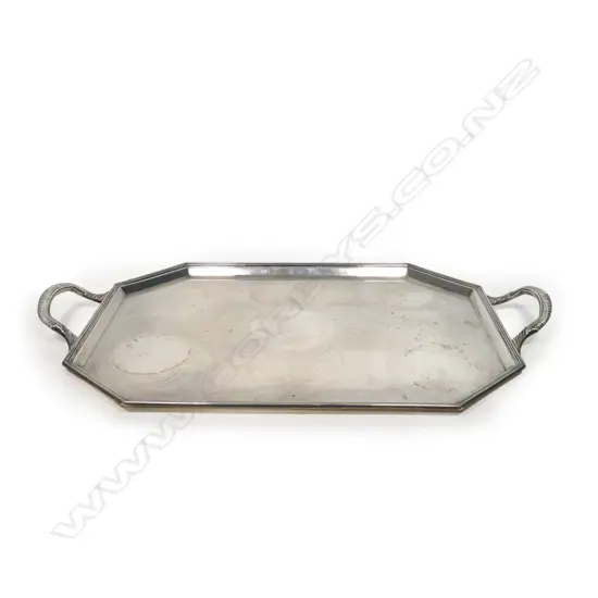 IMPRESSIVE HEAVY SILVER TRAY 3.6kgs approx. Birmingham 1947