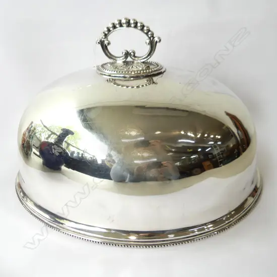 LGE VICTORIAN SILVER PLATE FOOD DOME 475 x 360 x 270mm
