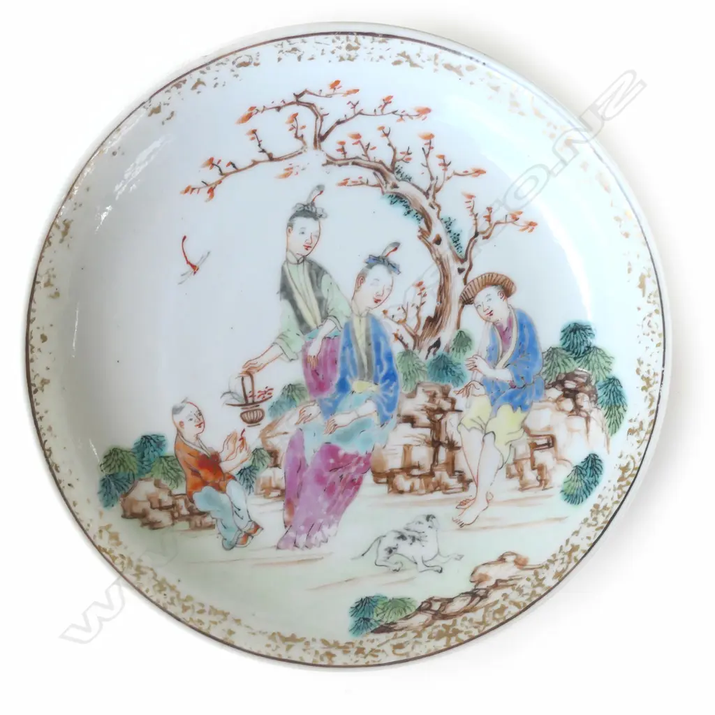 CHINESE FAMILLE ROSE DISH, POSSIBLY 18THC, Dia.120mm Image 1++