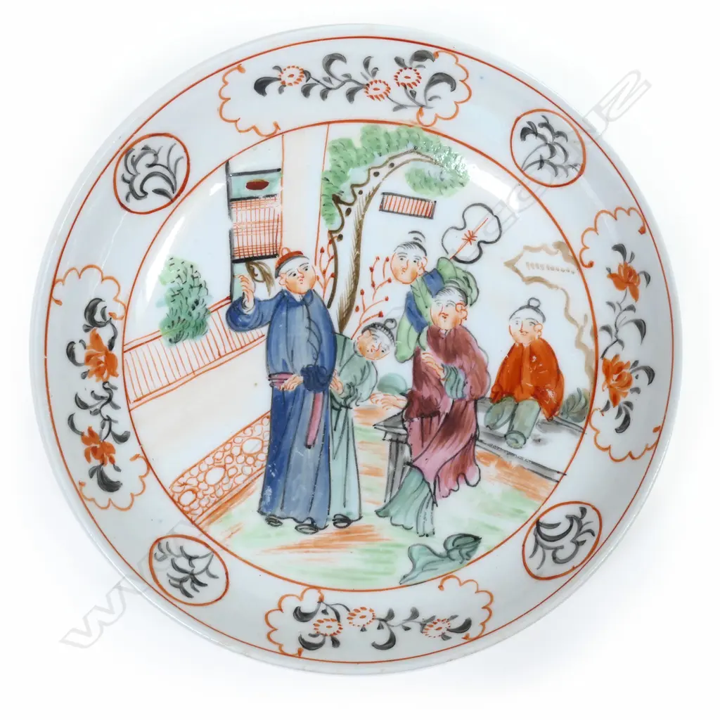 STAFFORDSHIRE (NEWHALL?) DISH IN NAIVE CHINESE STYLE, Dia.145mm Image 1++