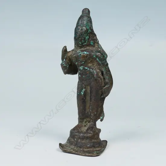 SMALL INDIAN/BURMESE BRONZE STATUETTE OF LAKSHMI