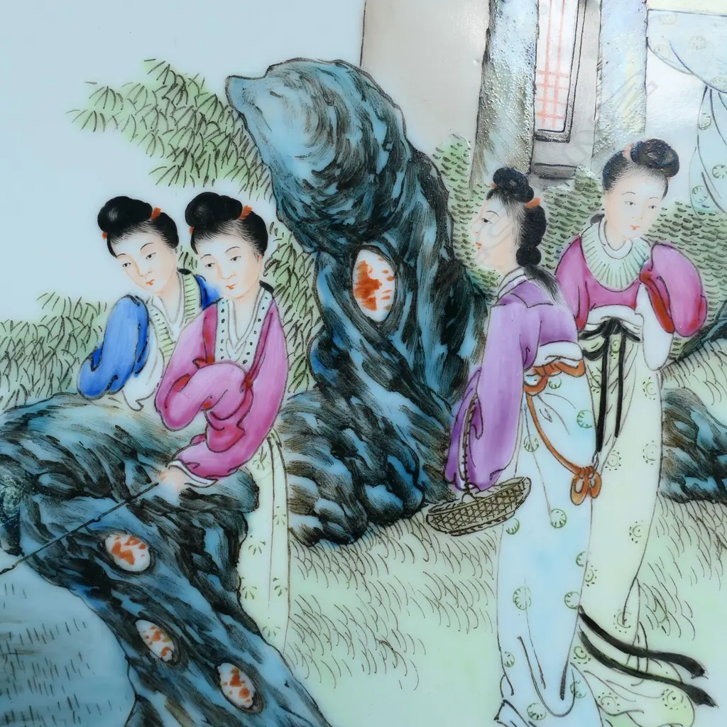 depicting four young women in a garden Image 1++