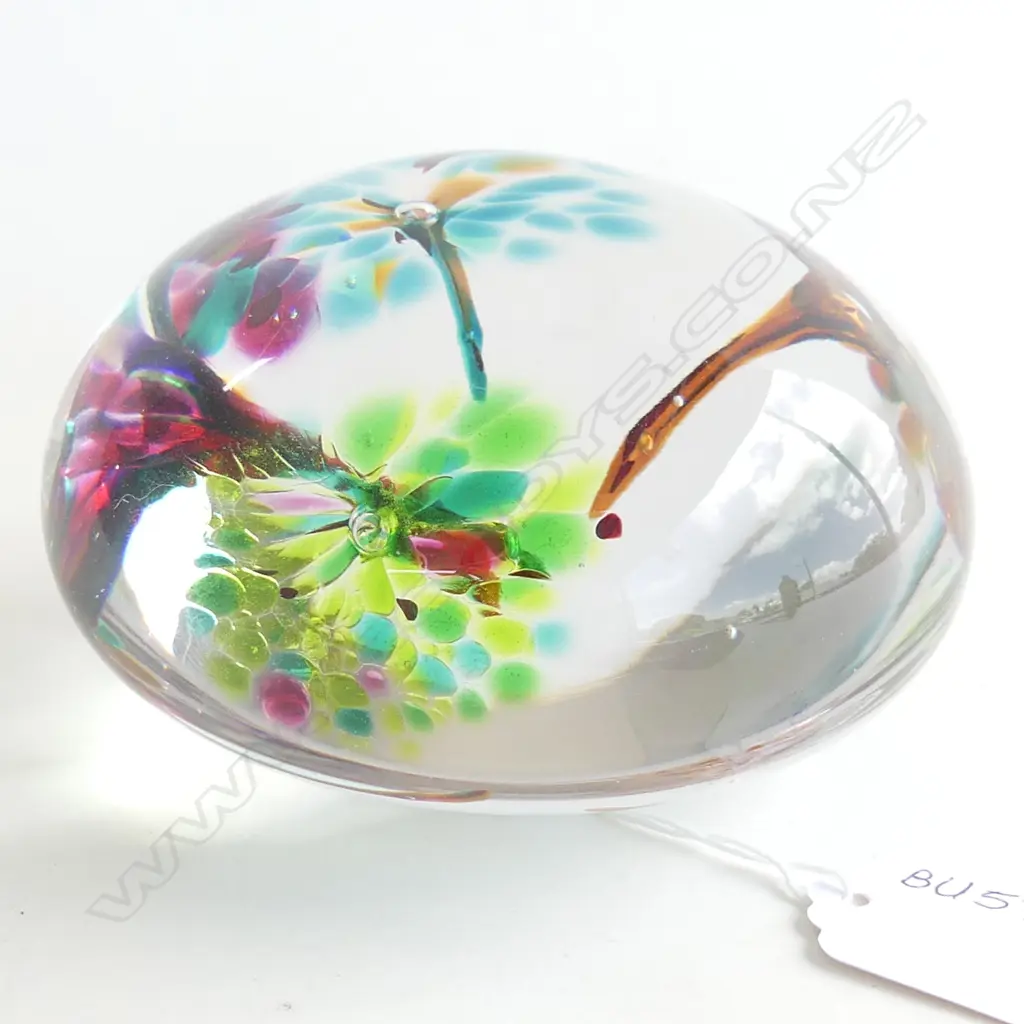 ART GLASS PAPERWEIGHT - 060111.7815 ETCHEDTO BASE  Dia.120mm Image 1++