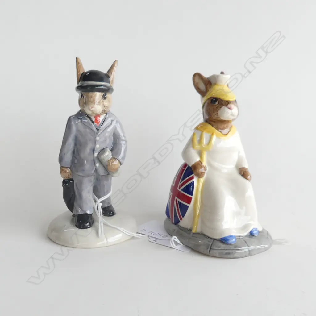 R.D. BUSINESSMAN BUNNYKINS AND BRITANNIA BUNNYKINS Image 1++