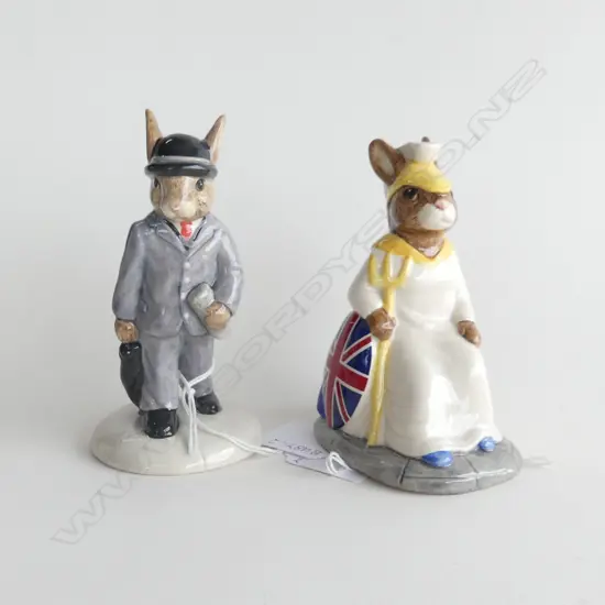 R.D. BUSINESSMAN BUNNYKINS AND BRITANNIA BUNNYKINS
