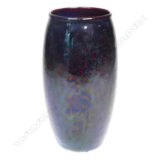 ROYAL DOULTON FLAMBÉ VASE, 'FLAMBE' HANDWRITTEN TO BASE, H.125mm